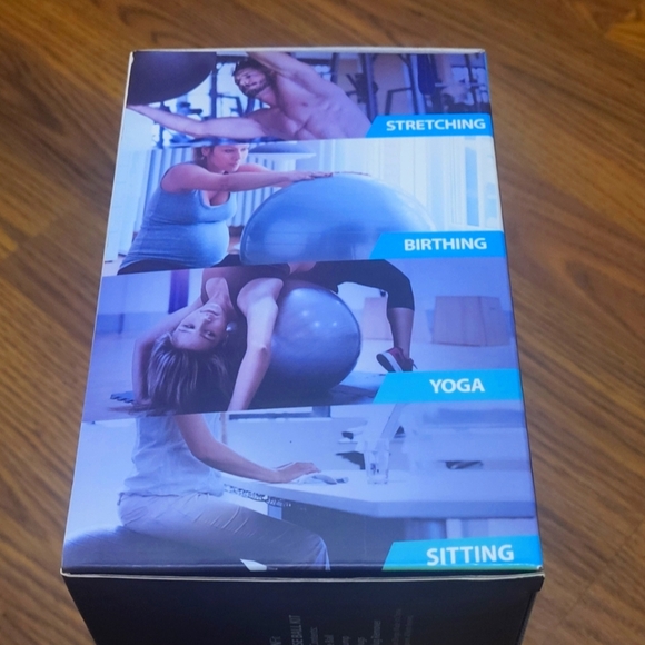 26" URBNFit Exercise Ball Kit - Red Yoga Ball for Home Gym & Fitness Nwt - Picture 4 of 4